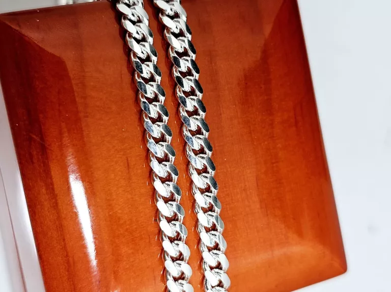NOWY SREBRNY ŁAŃCUSZEK PANCERKA 925 31,30G 55CM