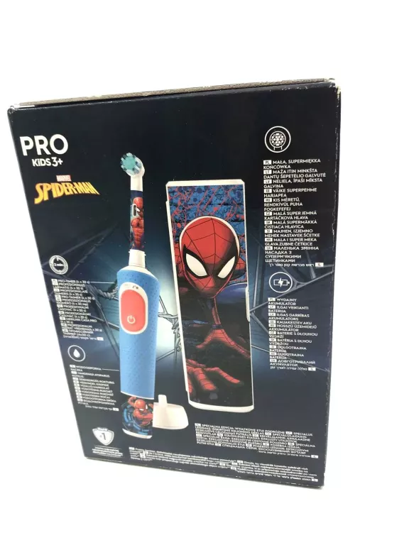 SZCZOTECZKA ELEKTRYCZNA DLA DZIECI ORAL-B PRO KIDS SPIDERMAN
