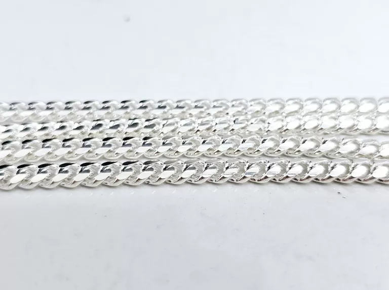 NOWY SREBRNY ŁAŃCUSZEK PANCERKA 925 31,30G 55CM