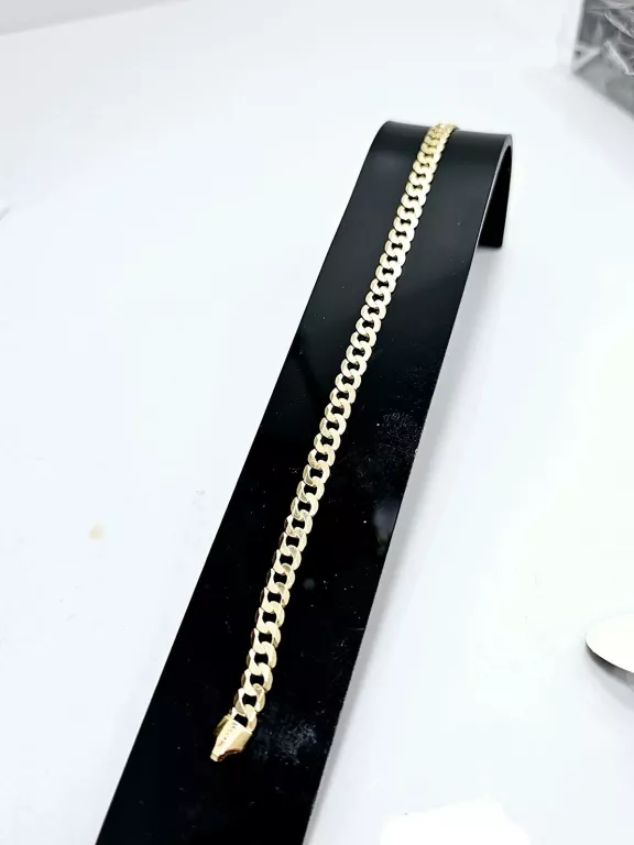 NOWA SREBRNA POZŁACANA BRANSOLETKA PANCERKA 925 6,90G 22CM