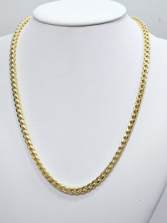NOWY SREBRNY POZŁACANY ŁAŃCUCH KŁOS 925 44,00G 50CM