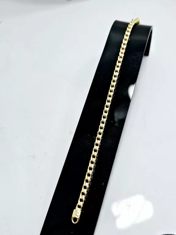NOWA SREBRNA BRANSOLETKA POZŁACANA KŁOS 925 21,10G 22CM