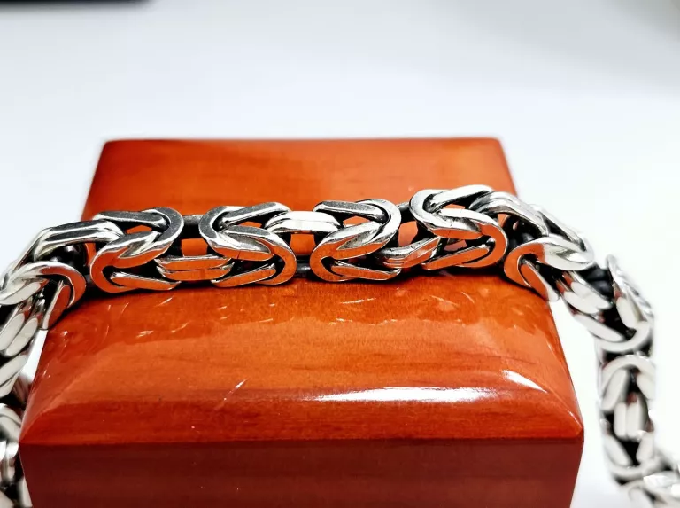 NOWA SREBRNA BRANSOLETKA KRÓLEWSKA 925 41,00G 23CM