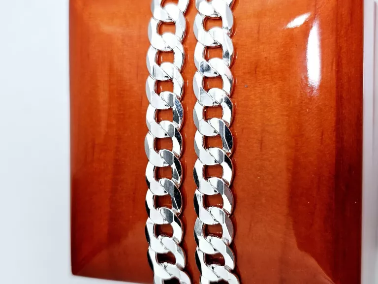 NOWY SREBRNY ŁAŃCUSZEK PANCERKA 925 36,00G 50CM