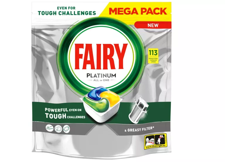 KAPSUŁKI DO ZMYWARKI FAIRY PLATINUM ALL IN ONE LEMON 113 SZT.