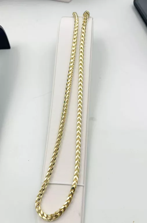 SREBRO POZŁACANY ŁAŃCUSZEK KŁOS 44,20 G P.925 50CM