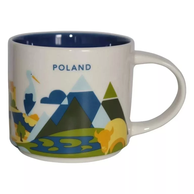 ORYGINALNY KUBEK STARBUCKS YOU ARE HERE CERAMIKA POLAND POLSKA 414ML.
