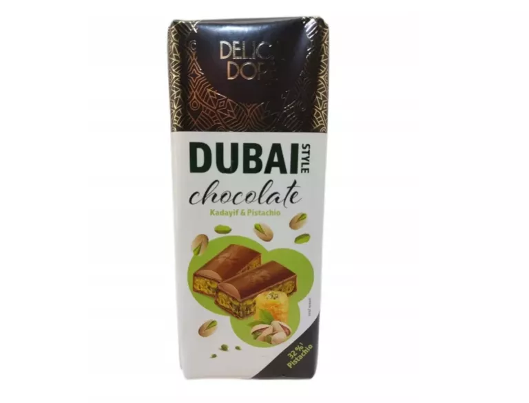 DELICADORE 140G CZEKOLADA DUBAJSKA DUBAI STYLE Z PISTACJAMI I KADAYIF