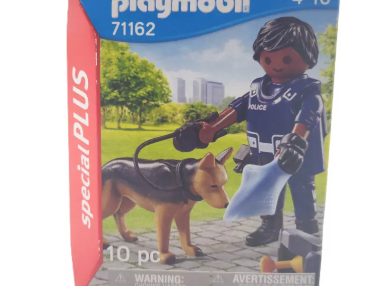 PLAYMOBIL - POLICJANT Z PSEM TROPIĄCYM 71162