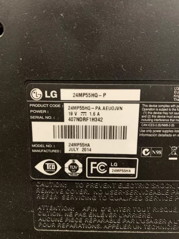 MONITOR LG 24MP55HQ