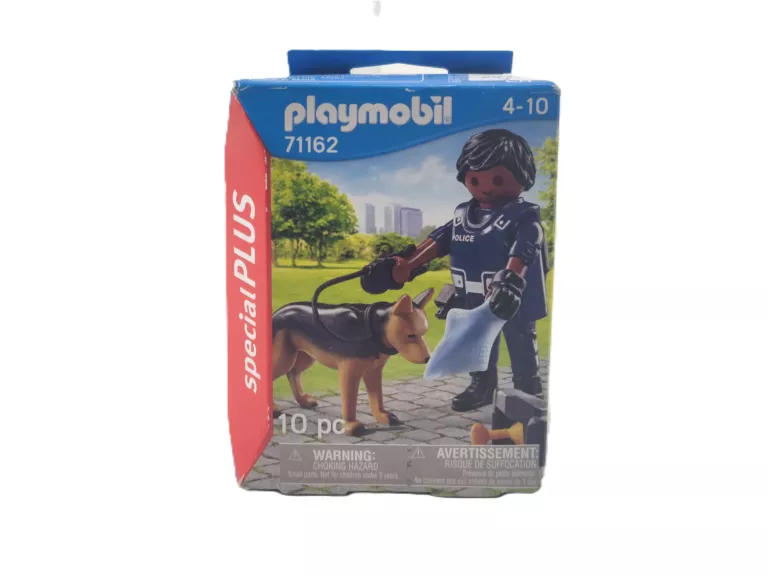 PLAYMOBIL - POLICJANT Z PSEM TROPIĄCYM 71162