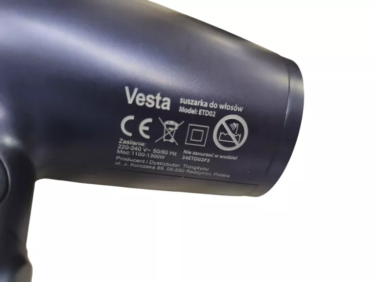 SUSZARKA DO WŁOSÓW VESTA ETD02 1300W