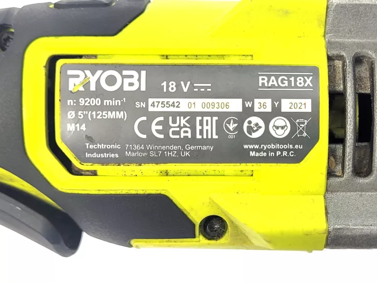 SZLIFIERKA RYOBI RAG18X