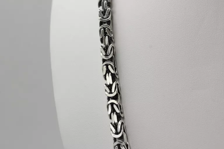 SREBRNY ŁAŃCUSZEK KRÓLEWSKI925 99,40G 60CM