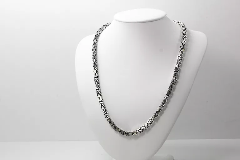 SREBRNY ŁAŃCUSZEK KRÓLEWSKI925 99,40G 60CM
