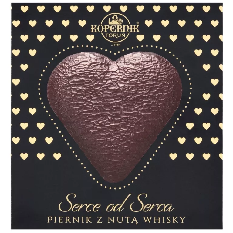 TORUŃSKIE PIERNIKOWE SERCE OD SERCA Z NUTĄ WHISKY 110G DUŻY PIERNIK