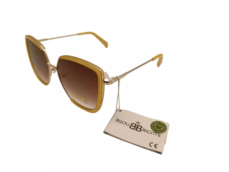 OKULARY PRZECIWSŁONECZNE BIJOU BRIGITTE 102.995.690 ŻÓŁTO ZŁOTE METKA