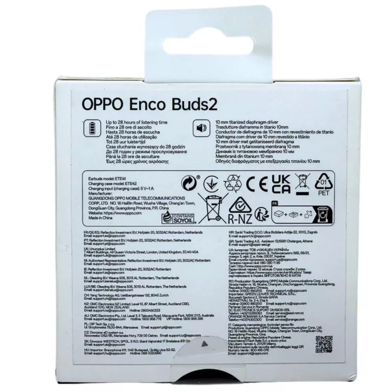 SŁUCHAWKI BEZPRZEWODOWE OPPO ENCO BUDS 2 KOMPLET