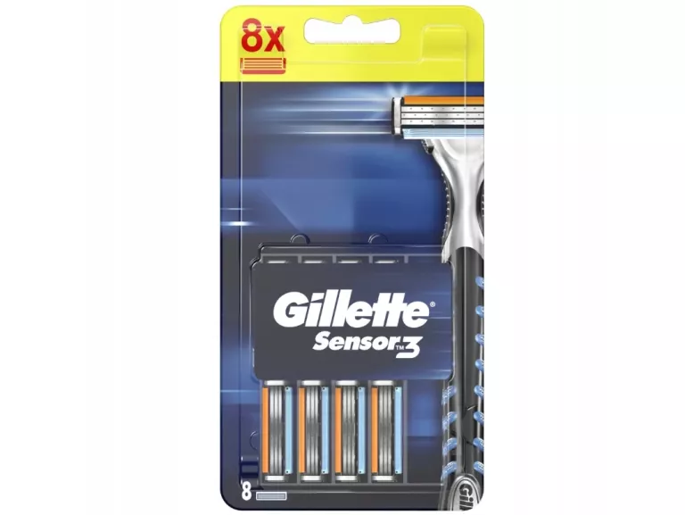 ORYGINALNE WKŁADY DO MASZYNKI GILLETTE SENSOR3 8 SZTUK