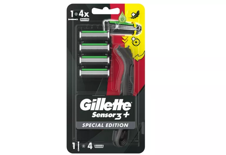 GILLETTE SENSOR RĄCZKA + 4 OSTRZA WYMIENNE EDYCJA SPECJALNA