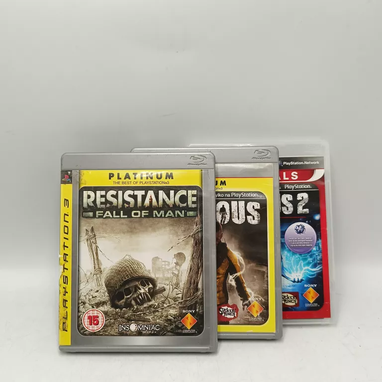 ZESTAW 3 GIER NA PS3 RESISTANCE FALLOF MAN INFAMOUS INFAMOUS 2