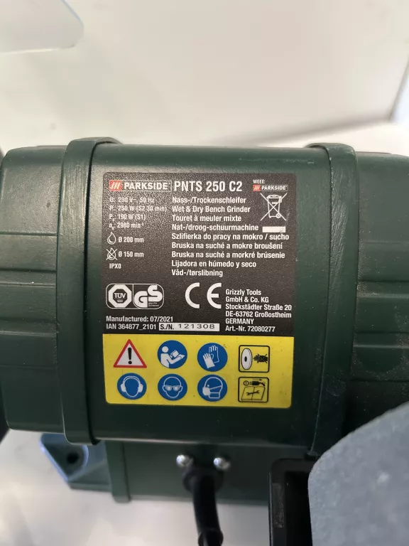 WIELOFUNKCYJNA SZLIFIERKA STOŁOWA PARKSIDE PNTS C2 250W 230V