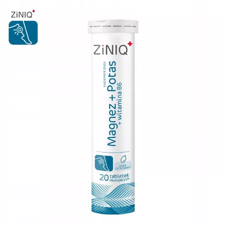 ZINIQ MAGNEZ + POTAS + WITAMINA B6, 20 TABLETEK MUSUJĄCYCH