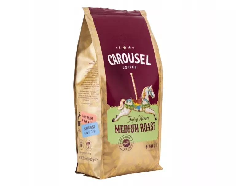 CAROUSEL COFFEE FLYING HORSES MEDIUM ROAST KAWA ZIARNISTA 1KG