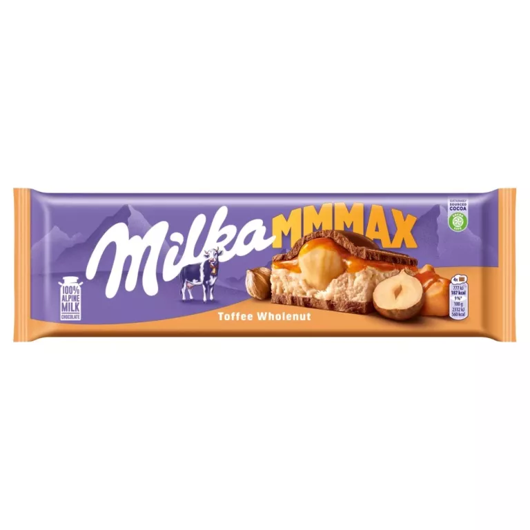 CZEKOLADA MLECZNA MILKA TOFFEE WHOLENUT MMMAX 300 G ORZECH LASKOWY Z TOFFI