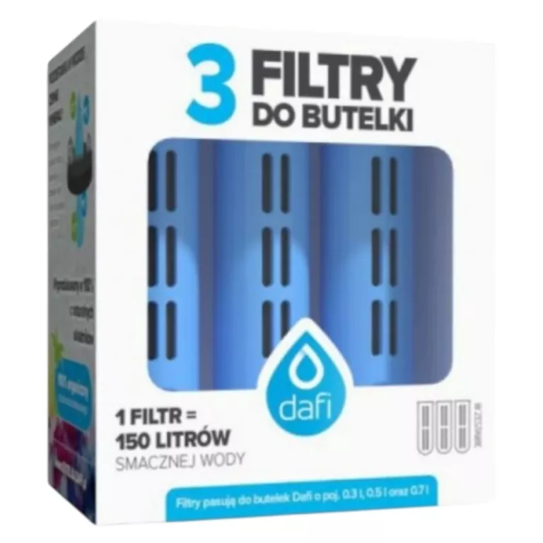 WKŁAD DO BUTELKI DAFI - 3 FILTRY DO BUTELKI - MIX KOLORÓW