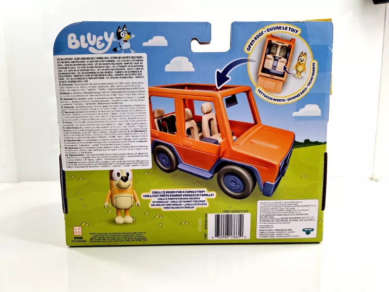 POJAZD MOOSE TOYS BLUEY FIGURKA RODZINNA WYCIECZKA SAMOCHODOWA BLU17661