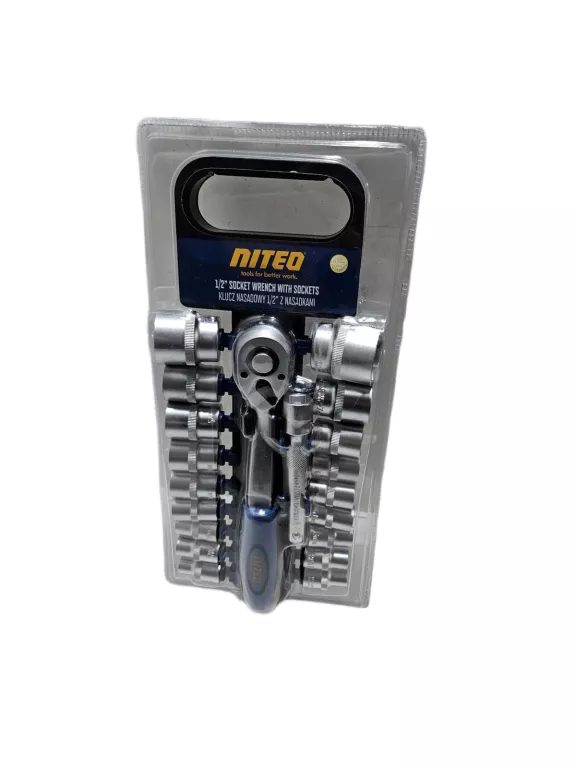 KLUCZ NASADOWY 1/2" Z NASADKAMI NITEO