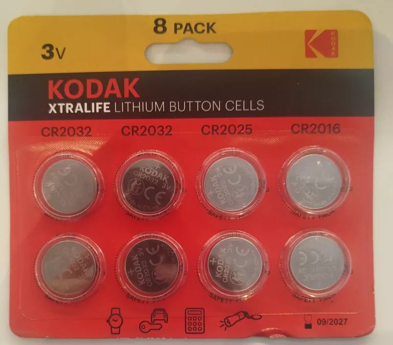 BATERIE KODAK XTRALIFE 8 SZT C2032,C2025,CR2016