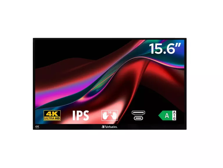 MONITOR PRZENOŚNY VERBATIM PMT-15-4K 15.6" 3840X2160PX IPS DOTYKOWY EKRAN
