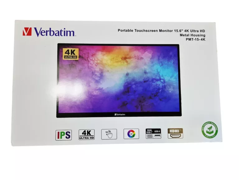 MONITOR PRZENOŚNY VERBATIM PMT-15-4K 15.6" 3840X2160PX IPS DOTYKOWY EKRAN
