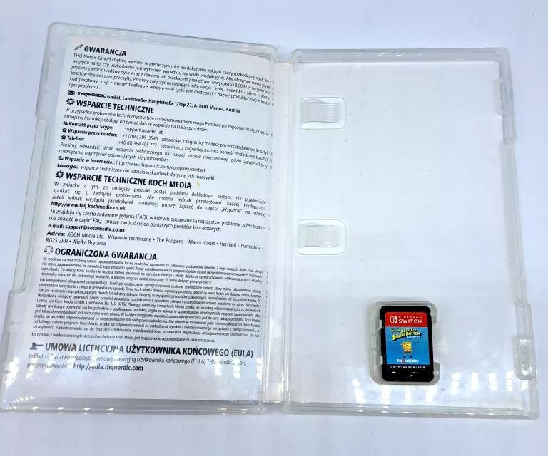 GRA NINTENDO SWITCH SPONGEBOB KANCIASTOPORTY BATTLE FOR BIKINI BOTTOM