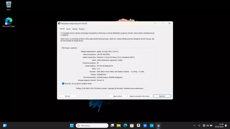 LAPTOP HP 255 G8 15,6” AMD ATHLON SILVER 3050U | 8GB DDR4 256GB SSD