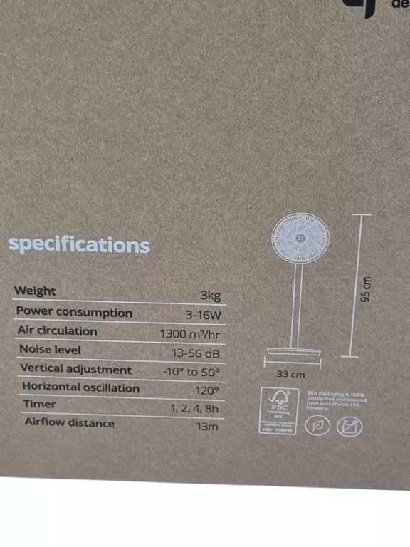 WENTYLATOR DXCF60 ŚREDNICA 33 CM | LICZBA PRĘDKOŚCI 7 / OKAZJA!