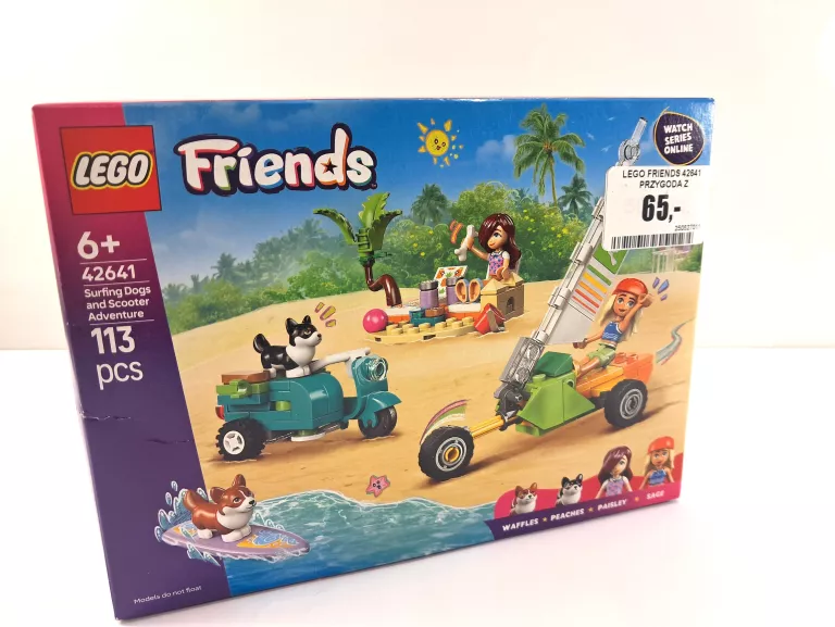 LEGO FRIENDS 42641 PRZYGODA Z SURFUJĄCYMI PSAMI