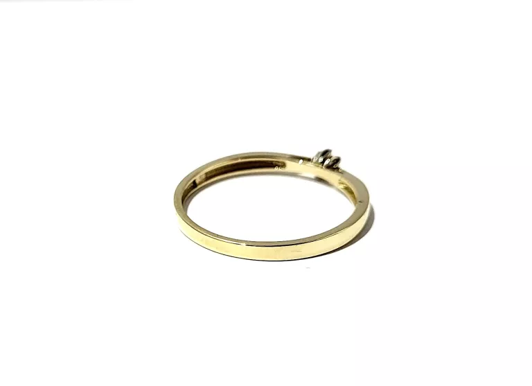 CUDOWNY ZŁOTY PIERŚCIONEK Z DIAMENTEM 1,38 G 585 0,05 CT R.19