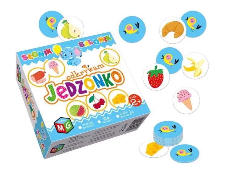 MULTIGRA GRA EDUKACYJNA SŁONIK BALONIK ODKRYWAM JEDZONKO