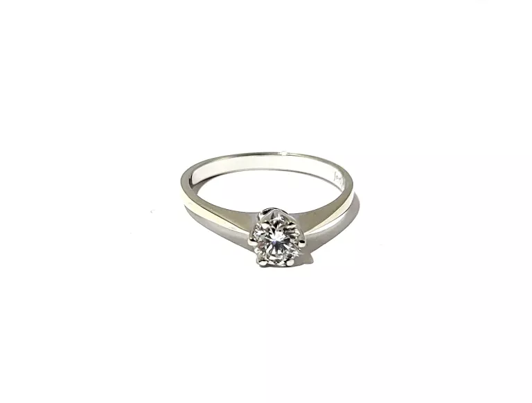 PIĘKNY ZŁOTY PIERŚCIONEK 585 1,91 G 0,38CT R.14