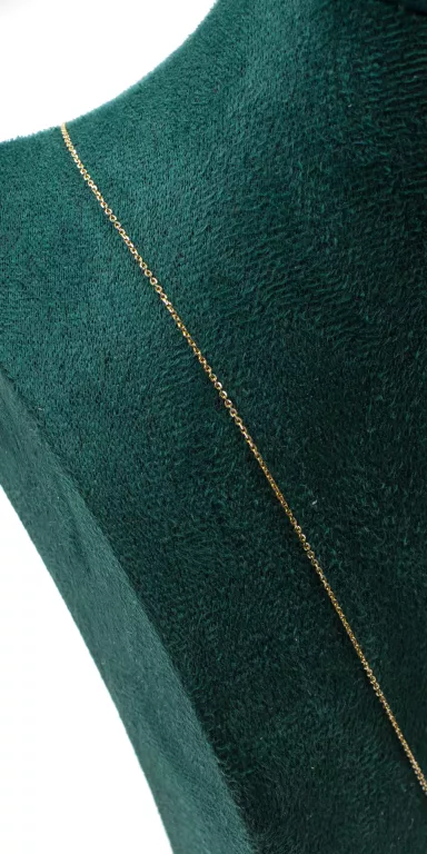 CIEŃKI (1 MM) BŁYSZCZĄCY ZŁOTY ŁAŃCUSZEK 14K W.1,13G 45 CM