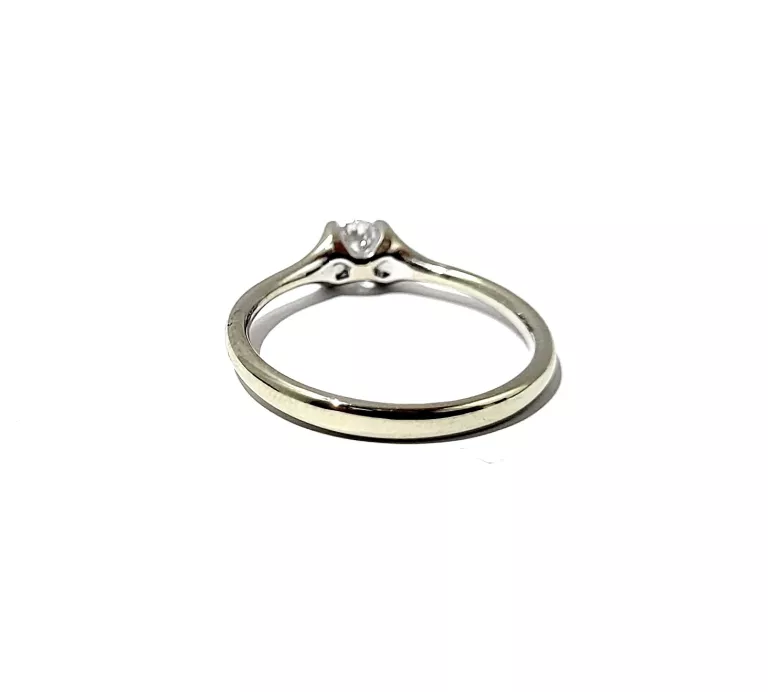 ŚLICZNY ZŁOTY PIERŚCIONEK 585 2,16 G 0,26 CT R.16
