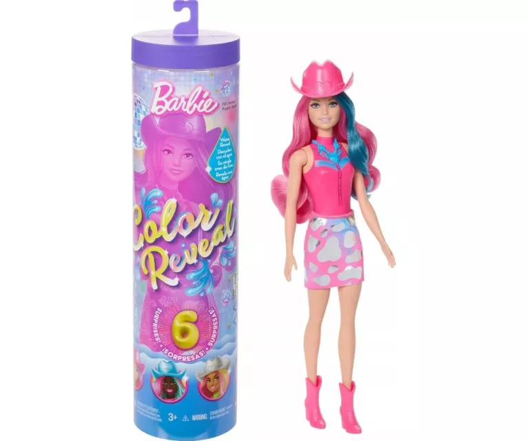 BARBIE COLOR REVEAL LALKA SERIA DISCO KOWBOJKA