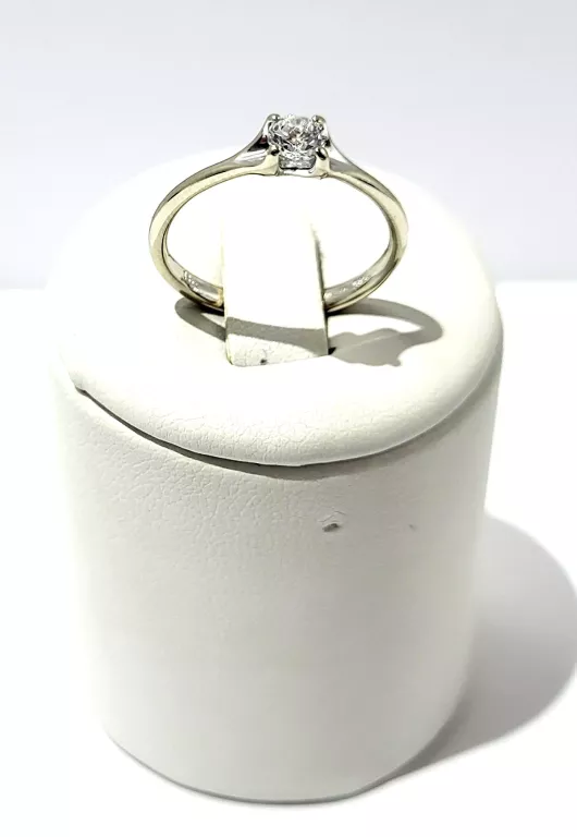ŚLICZNY ZŁOTY PIERŚCIONEK 585 2,16 G 0,26 CT R.16