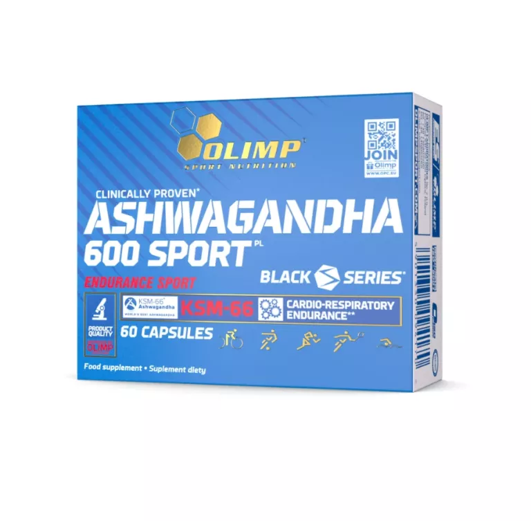 OLIMP ASHWAGANDHA SPORT 60 KAPS 600 MG WITALNOŚĆ STRES REGENERACJA NERWY 5