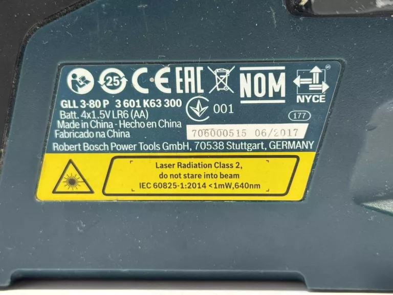 LASER KRZYŻOWY LINIOWY BOSCH GLL-3-80P