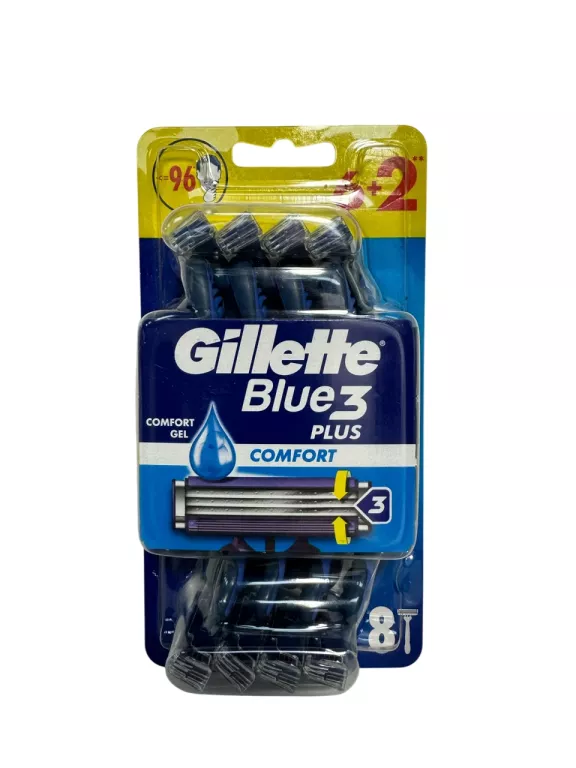 MASZYNKI JEDNORAZOWE DO GOLENIA GILLETTE BLUE 3 COMFORT PLUS 8 SZTUK