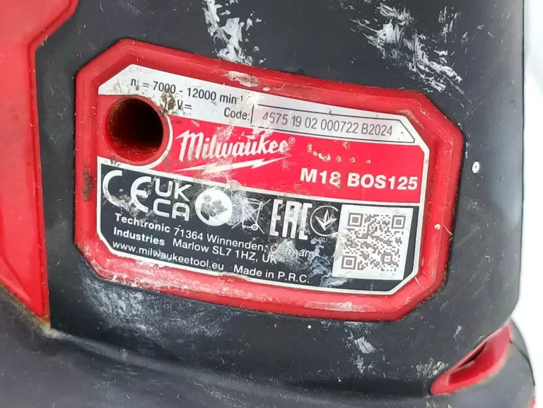 SZLIFIERKA MILWAUKEE M18 BOS125 + AKU 8.0AH